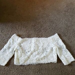 Wedding cropped sweater